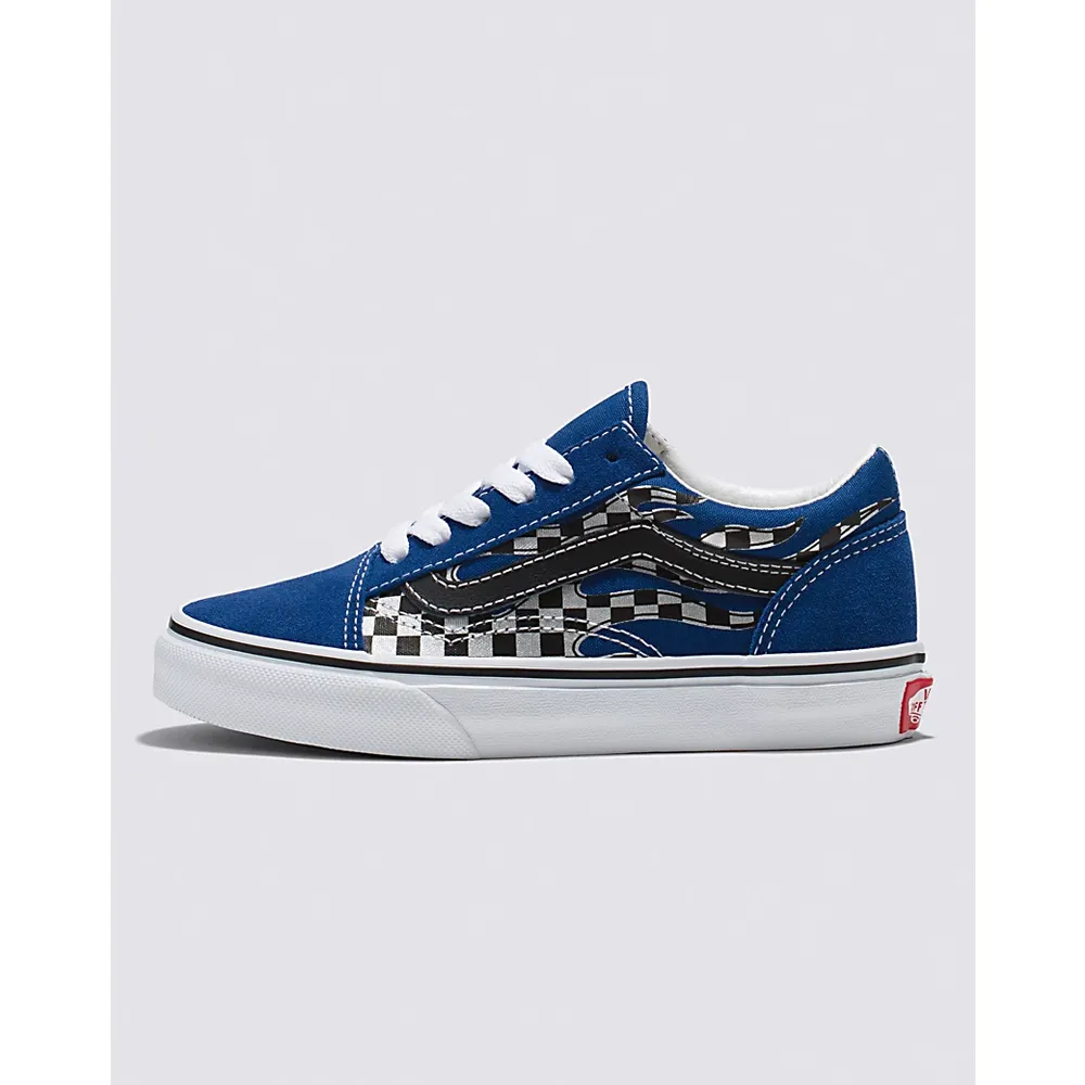 VANS Kids Old Skool Reflect Check Flame