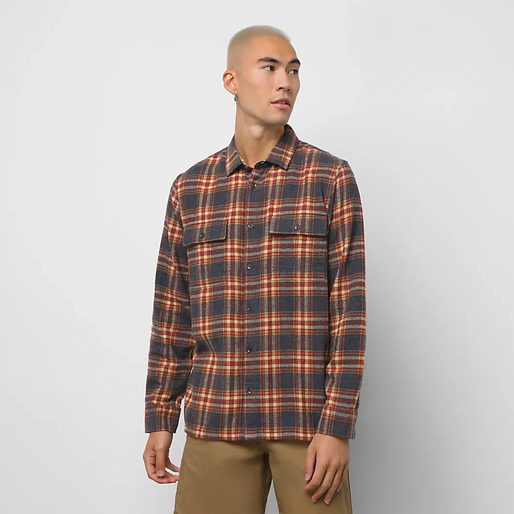 VANS Straight Hem Long Sleeve Flannel Shirt | Bridge Street Town Centre