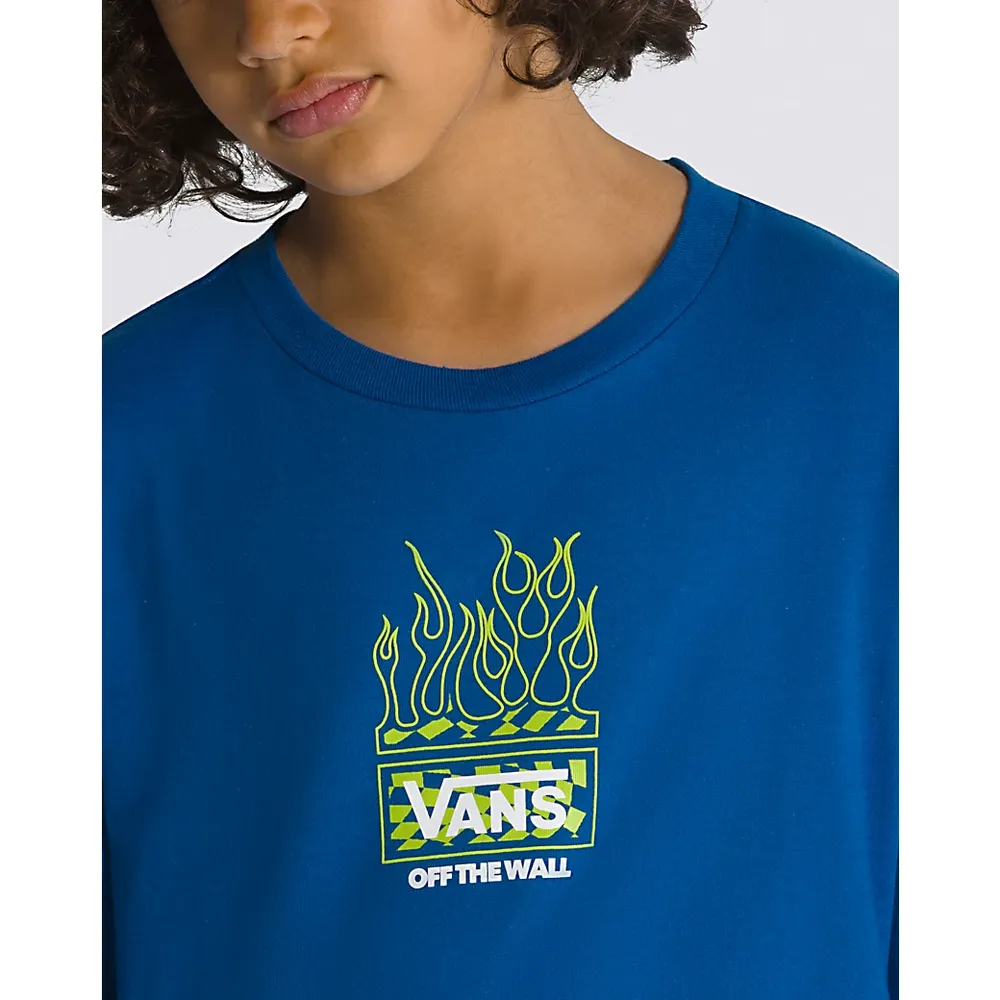 Kids Neon Flames Long Sleeve T-Shirt