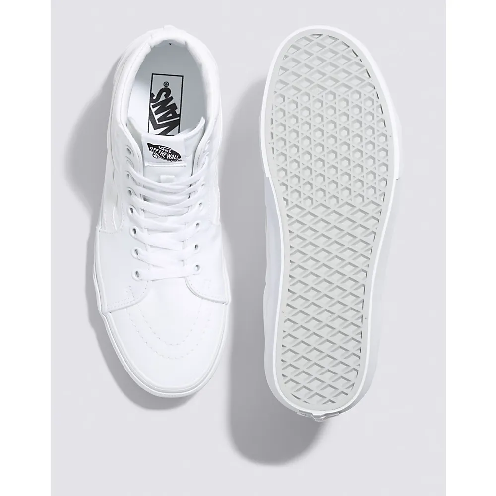 Vans | Sk8-Hi Wide Canvas True White Classics Shoe