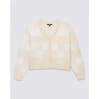 Winter Checker Relaxed Cardigan