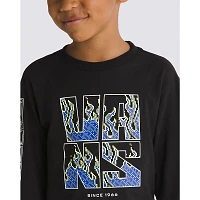 Little Kids Digi Flames Long Sleeve T-Shirt