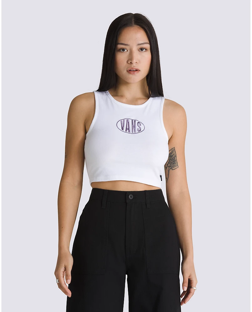 Name Drop Fitted Crop Tank