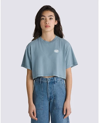 Kids Oval Wash Relaxed Cropped T-Shirt