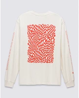 MTE Logo Warp Check Loose Long Sleeve T-Shirt