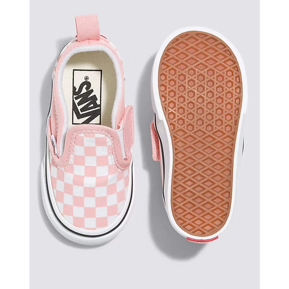 Vans | Toddler Slip-On V Checkerboard Powder Pink/True White Shoes