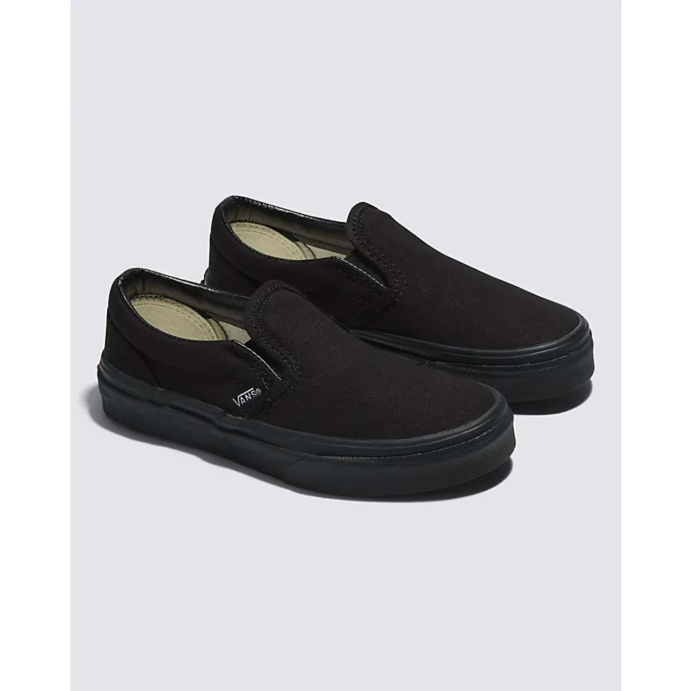 Vans | Kids Classic Slip-On Black/Black Shoes