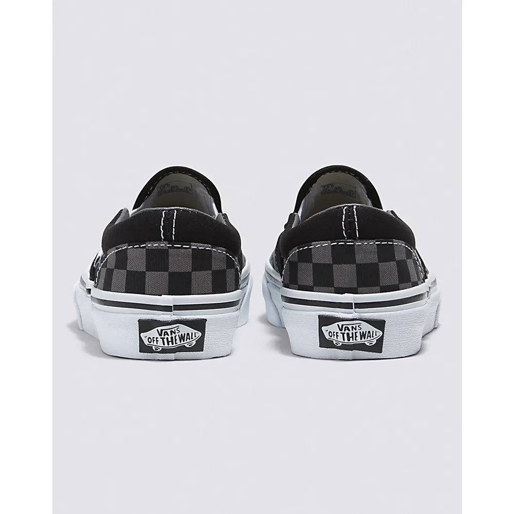 Vans | Kids Classic Checkerboard Slip-On Black/Pewter Shoes