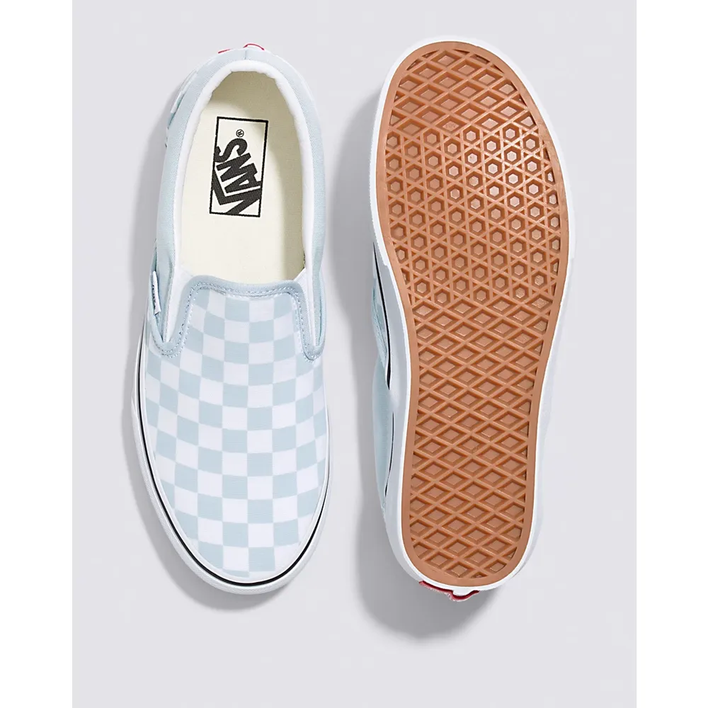 Vans | Classic Checkerboard Slip-On Baby Blue/True White Shoe