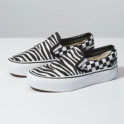 VANS Customs Zebra Slip-On Platform | Metropolis at Metrotown
