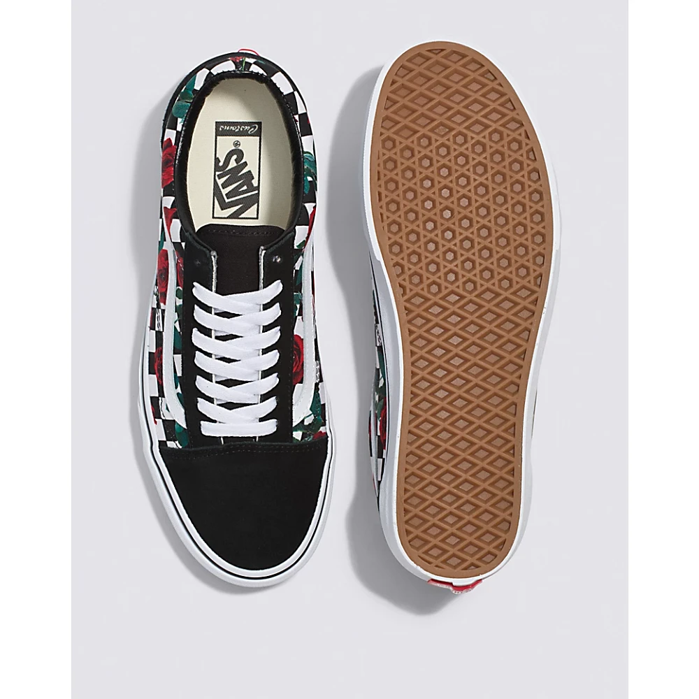 Customs Checkerboard Roses Old Skool