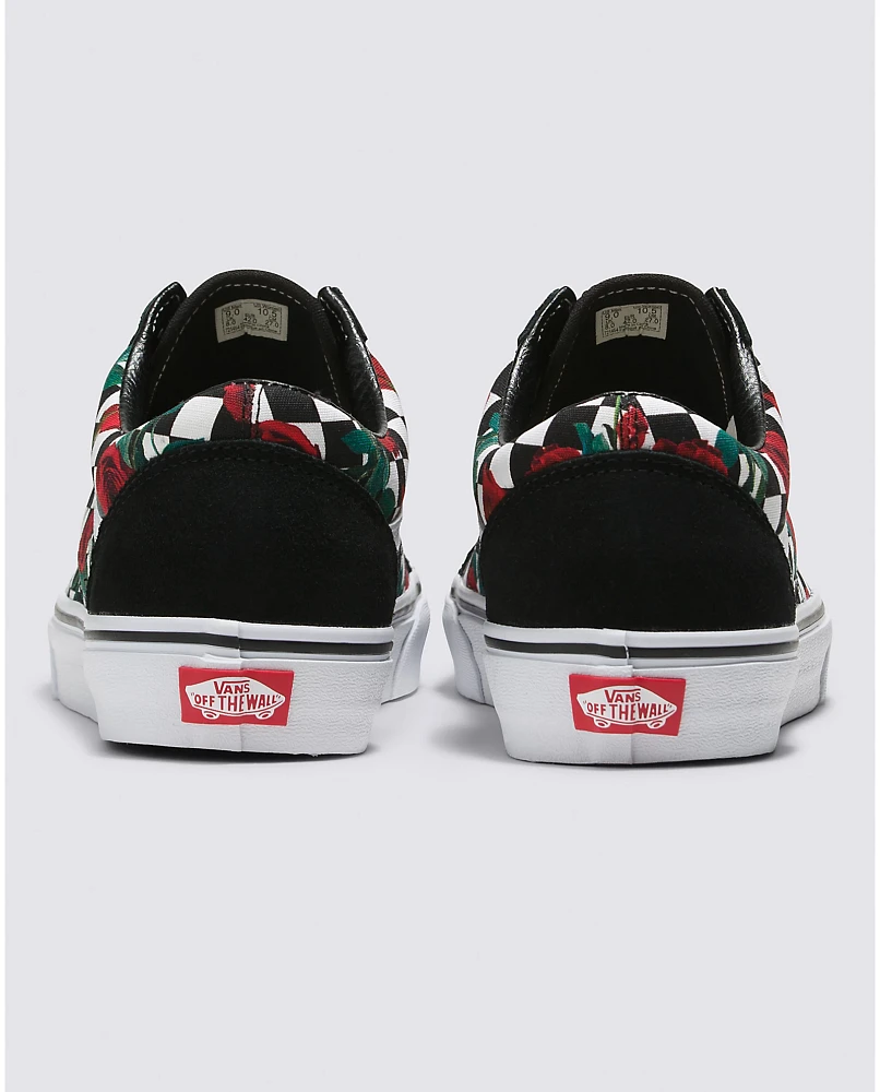 Customs Checkerboard Roses Old Skool