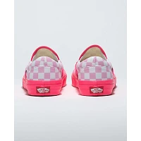 Customs Neon Pink Checkerboard Slip-On Wide