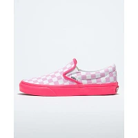 Customs Neon Pink Checkerboard Slip-On Wide