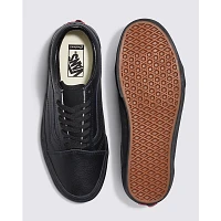 Customs Elevated Black Leather Old Skool Shoe