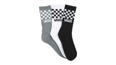 Checkerboard Crew Socks 3 Pack Size
