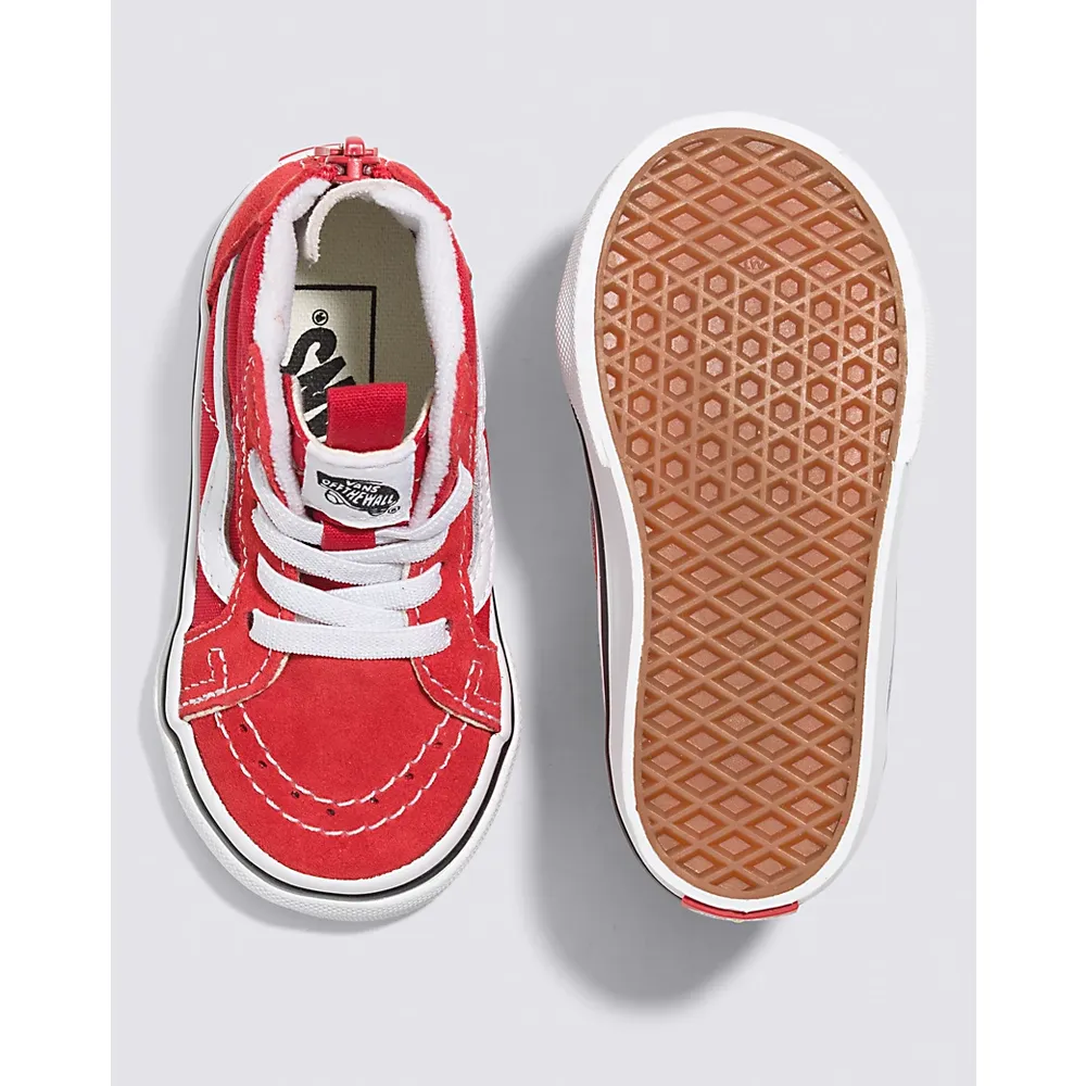 Vans | Toddler Sk8-Hi Zip Racing Red/True White Shoes