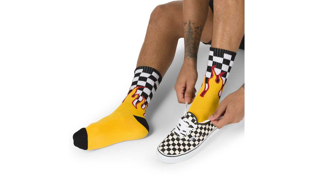 Flame Check Crew Sock Size