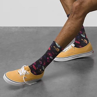 Pressed Floral Crew Sock Size