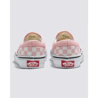 Vans | Kids Classic Checkerboard Slip-On Powder Pink/True White Shoes