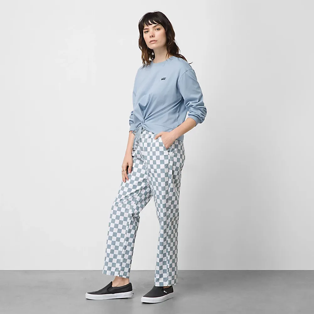 Vans Authentic Checkerboard Chino Trousers in Blue | Lyst