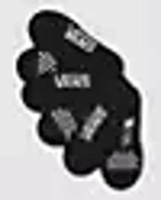 Vans | Girls Classic Canoodle 1-6 3 Pack Black/White No Show Socks
