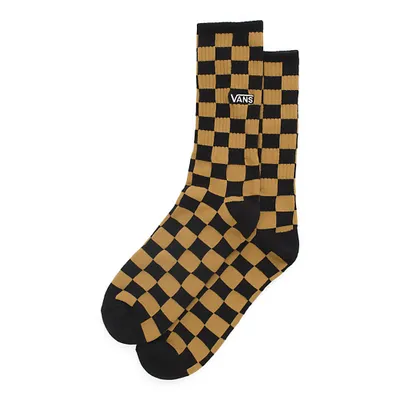 Vans | Checkerboard Crew Socks 9.5-13 1 Pack Bone Brown