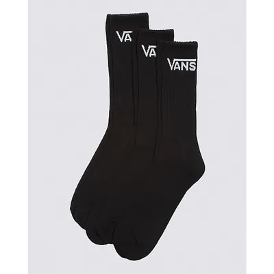 Vans | Classic Crew 9.5-13 3 Pack Black Socks