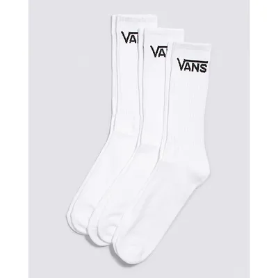 Vans | Classic Crew 6.5-9 3 Pack White Socks