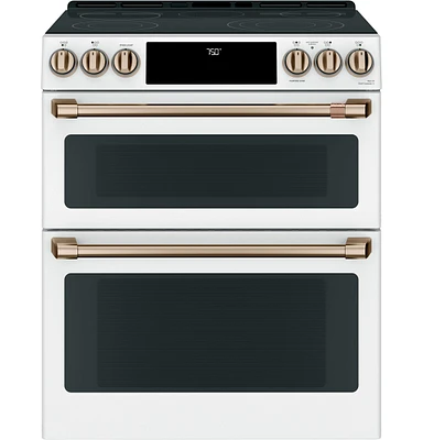 Cafe Appliances Cafe™ 30" Smart Slide-In, Front-Control, Radiant and Convection Double-Oven Range