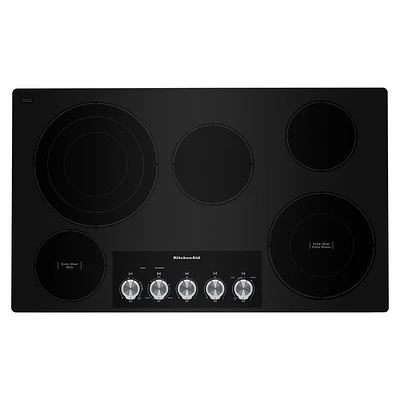 Kitchenaid 36" Electric Cooktop with 5 Elements and Knob Controls