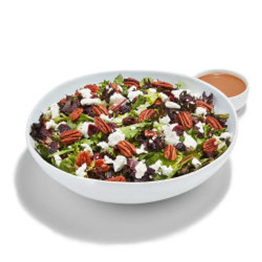 Field Greens, Cranberries and Goat Cheese with Pecans (VG)