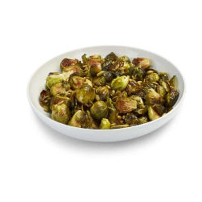 Cider-Roasted Brussels Sprouts with Pepitas (V)