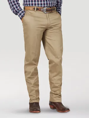 Men's Wrangler Casuals® Flat Front Relaxed Fit Pants Khaki