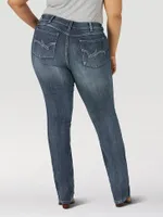 Women's Straight Leg Jean (Plus) MS Wash