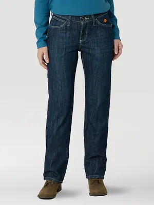 Women's Wrangler® FR Flame Resistant Mid-Rise Bootcut Jean Rinse Wash
