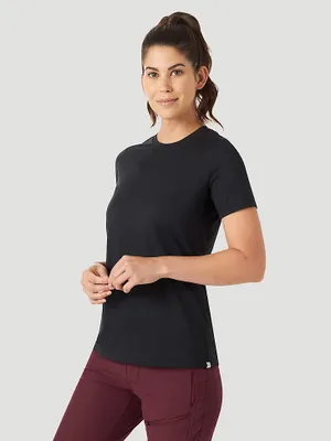 ATG By Wrangler™ Women's Performance Crew Neck Tee Jet Black