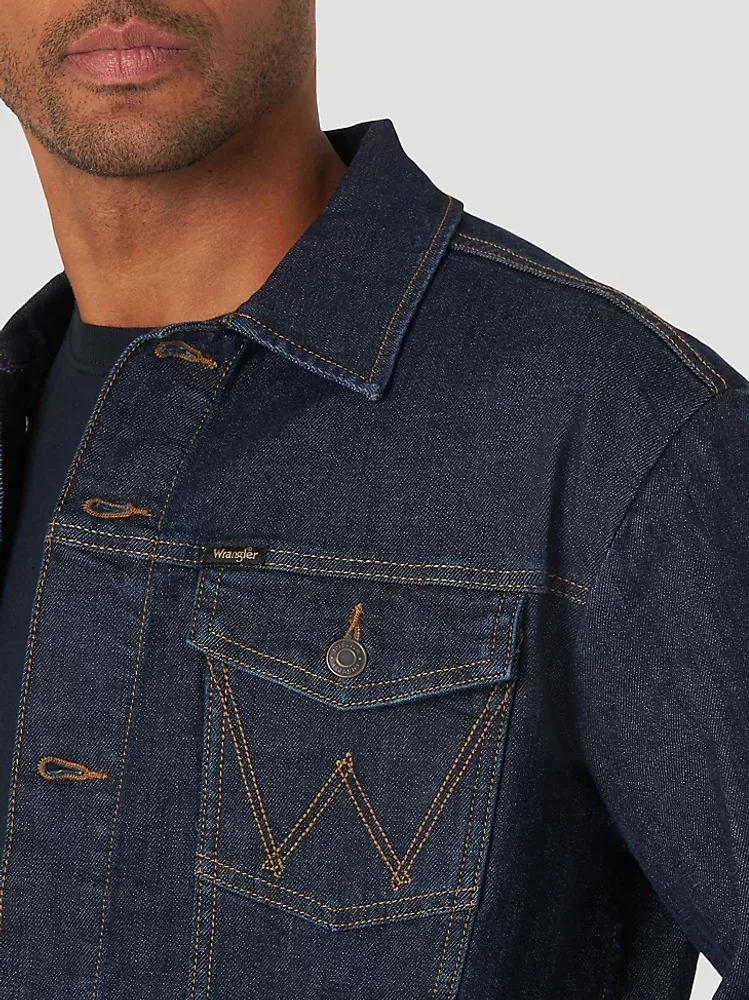 Men's Wrangler® Classic Denim Trucker Jacket Dark Wash