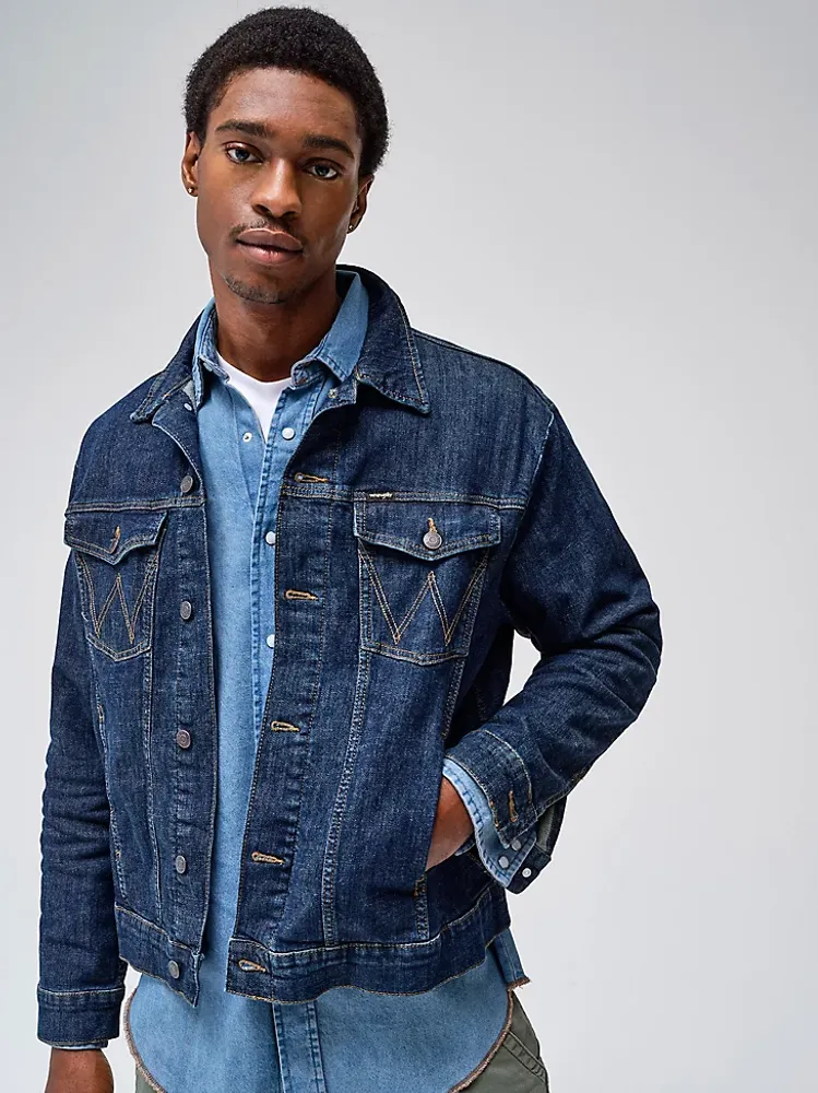 Men's Wrangler® Classic Denim Trucker Jacket Dark Wash