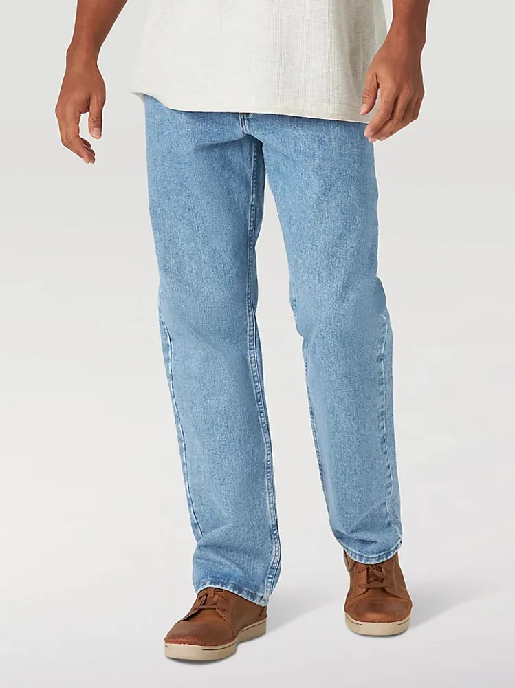 Wrangler Authentics Men's Relaxed Fit Comfort Flex Jean in Light Stonewash