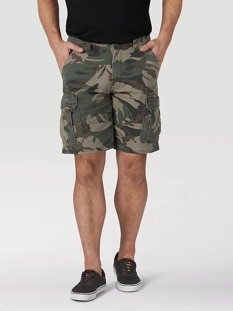 Men's Wrangler Authentics® Stretch Cargo Short Green Camo