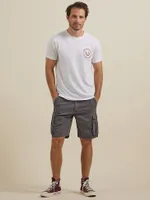 Men's Stretch Herringbone Cargo Short Asphalt