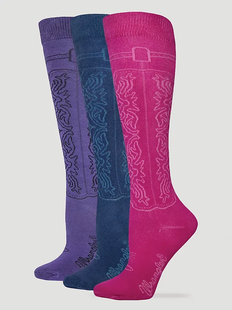 Womens Cowgirl Boot Socks:Assorted:M