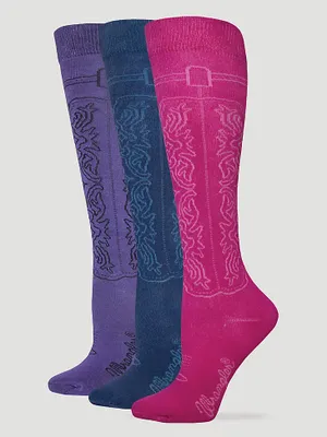 Womens Cowgirl Boot Socks:Assorted:M