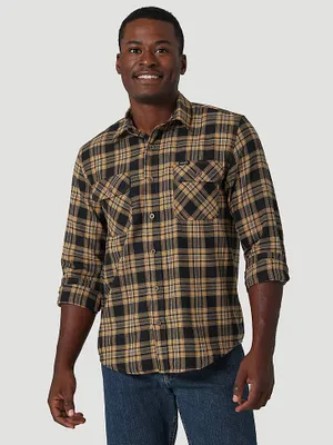 Men's Epic Soft Brushed Flannel Plaid Shirt Bistre