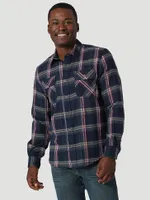 Men's Epic Soft Brushed Flannel Plaid Shirt Dark Sapphire