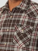 Men's Broken Twill Plaid Shirt Demitasse