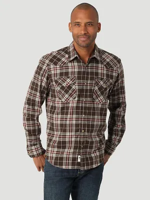 Men's Broken Twill Plaid Shirt Demitasse