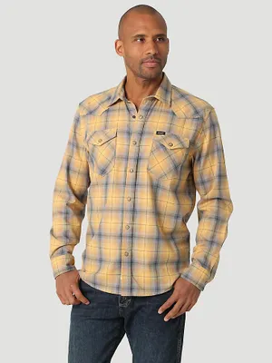 Men's Broken Twill Plaid Shirt Apple Cinnamon