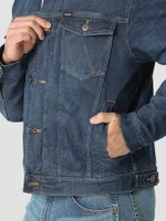 Men's Wrangler® Sherpa Lined Denim Jacket Dark Indigo